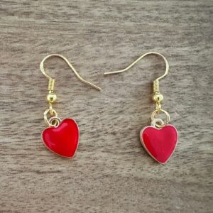 boucle d'oreille flamme de coeur