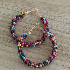 Boucles d'oreilles Rio perles multicolores