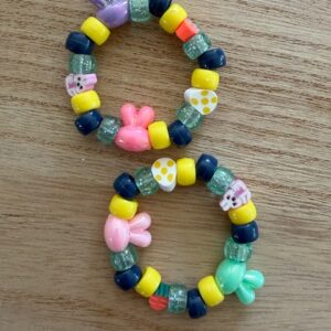 Bracelet rabbit love candy enfant bleu et jaune