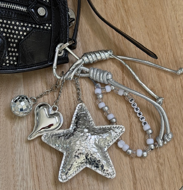 grigri de sac Midnight disco argenté