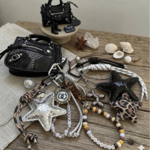 grigri de sac midnight disco noir, noir blanc, argenté, argenté blanc et léopard