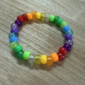 Bracelet Candy - perles heishi Pride arc en ciel