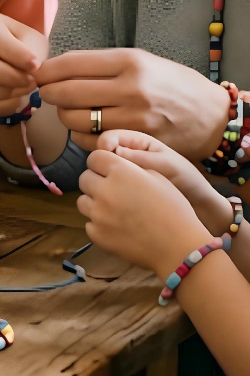 moment entre filles moment de complicité création de bijoux fantaisie