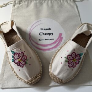 espadrilles Icone fleur strassée